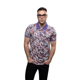 Многоцветна мъжка поло тениска от бамбук